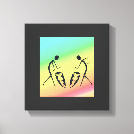 Dance och Firande i färg Canvastryck