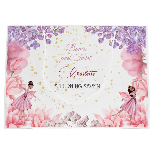Dance och twirl ballerina-födelsedag (Framsidan)