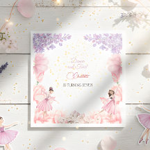 Dance och twirl ballerina-födelsedag