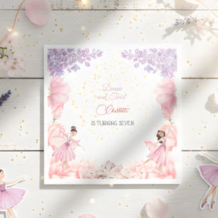 Dance och twirl ballerina-födelsedag pappersservett