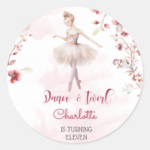 Dance och twirl ballerina-födelsedag