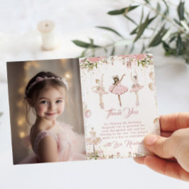Dance och twirl ballerina Magic Photo Tack Inbjudningar
