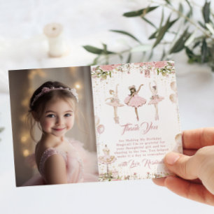 Dance och twirl ballerina Magic Photo Tack Inbjudningar