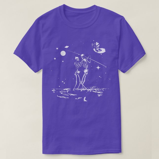 Dance of Death Macabre Skeleton Dancing On The Moo T Shirt (Design framsida)