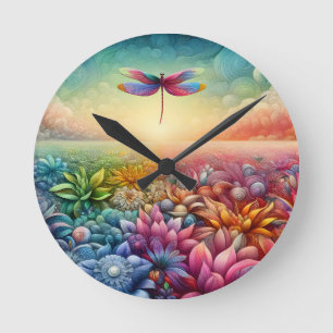 Dance of Dragonfly Rund Klocka