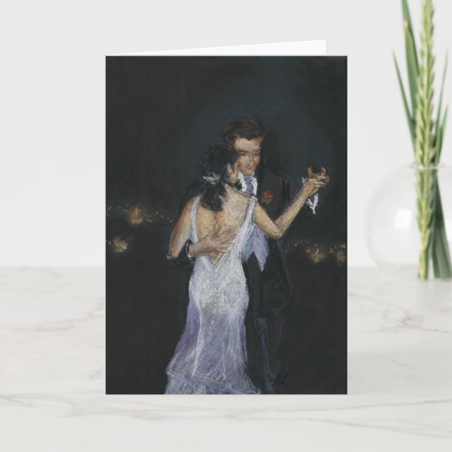 Dance of Dreams Romantic Blank Greeting Card Kort (Framsida)