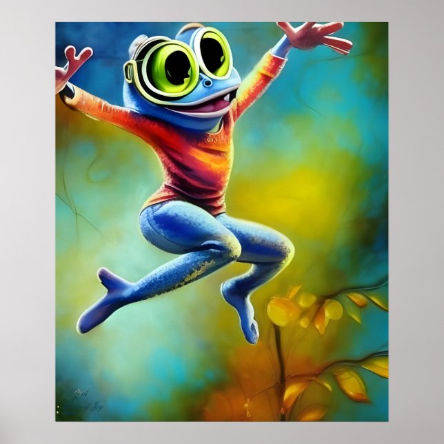Dance of Joy - AI Fantasy Digital Art Print Ballet Poster (Framsidan)