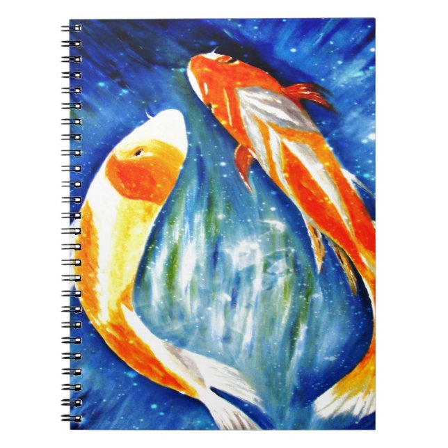 Dance of Koi Notebook Anteckningsbok (Framsidan)