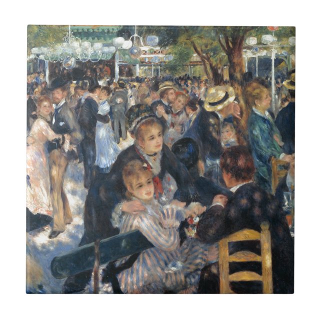 Dance of Le Moulin de la Galette by Renoir Kakelplatta (Framsidan)