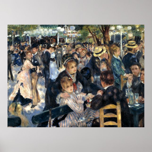 Dance of Le Moulin de la Galette by Renoir Poster (Framsidan)