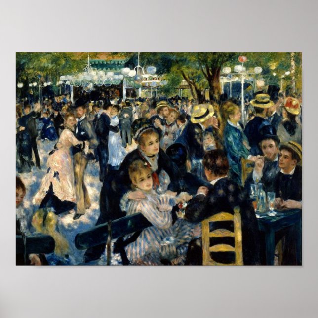 Dance of Le Moulin de la Galette by Renoir Poster (Framsidan)