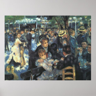 Dance of Le Moulin de la Galette by Renoir Poster