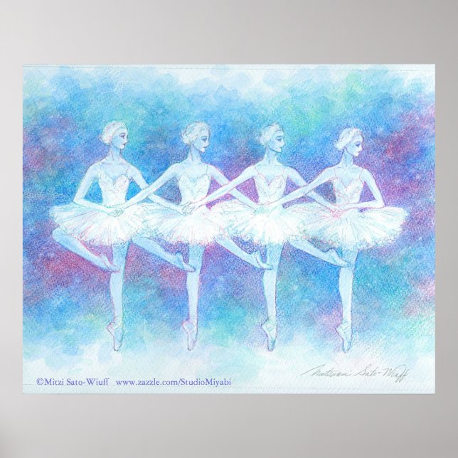 Dance of the Baby Svanar Art Print Poster (Framsidan)