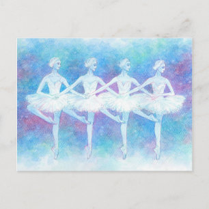 Dance of the Baby Svanar vycard Vykort