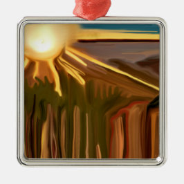 Dance of the Cacti Abstrakt Art Julgransprydnad Metall