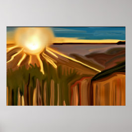 Dance of the Cacti Abstrakt Art Poster