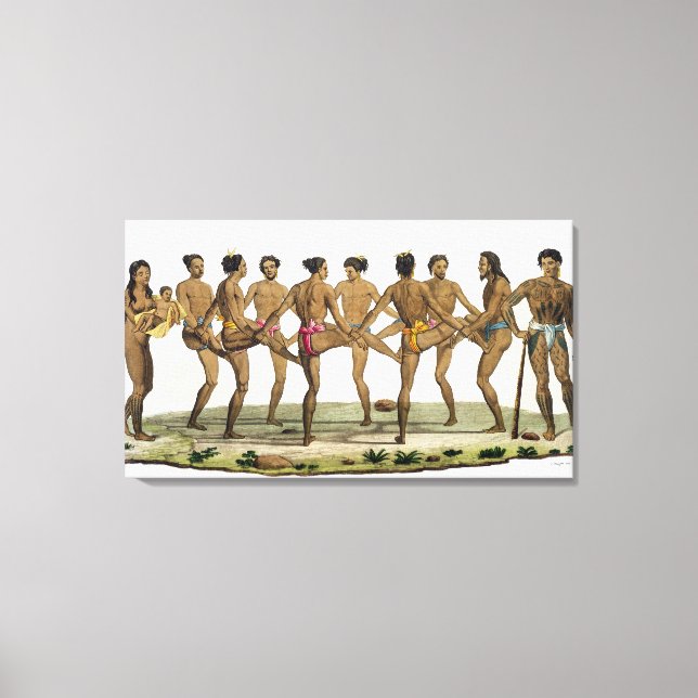 Dance of the Caroline Islanders, plate 22 from 'Le Canvastryck (Framsida)