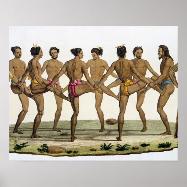 Dance of the Caroline Islanders, plate 22 from 'Le Poster (Framsidan)