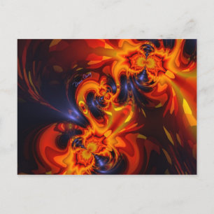 Dance of the Dragons - Indigo & Amber Ögon Artist Vykort