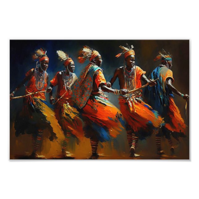 Dance of the Maasai, Afrikan Fototryck (Framsidan)