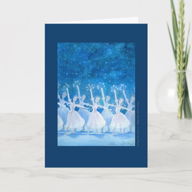 Dance of the Snöflingor Greeting Card w/ Quote Helgkort (Framsida)