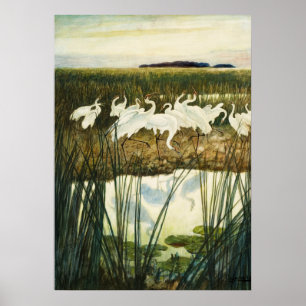 Dance of the WHoping Cranes by N. C. Wyeth Poster