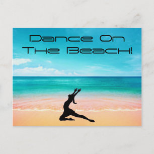 Dance on Beach - Sand & Ocean Postcard Vykort