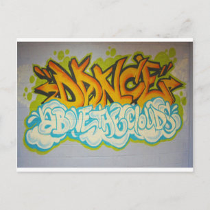 Dance ovanför Clouds Graffiti Vykort