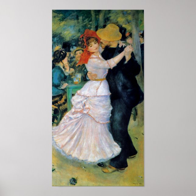 Dance på Bougival Renoir Fine Art Print Poster (Framsidan)