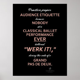 Dance Parentence Etiquette II Melon/White Poster