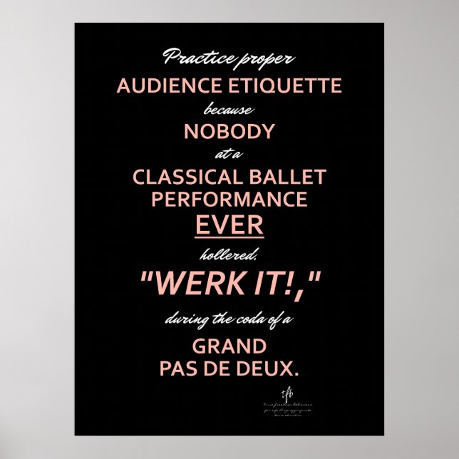 Dance Parentence Etiquette II Melon/White Poster (Framsidan)