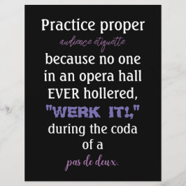 Dance Parents Audience Etiquette Lavender Reklamblad