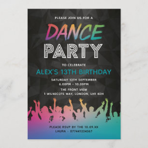 Dance Party Birthday-inbjudningar Inbjudningar