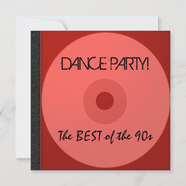 Dance Party CD Inbjudan (Framsida)