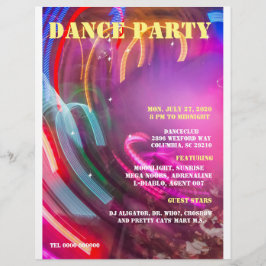 DANCE PARTY DRAAIKOLK AANPASBAAR ,TEKST. REKLAMBLAD