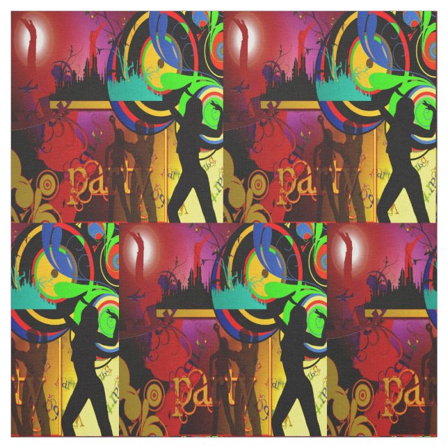 Dance Party Fabric Tyg (Provkarta)