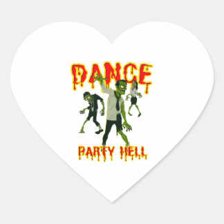 Dance Party Fan Dance Halloween Hjärtformat Klistermärke
