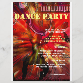 DANCE PARTY FLYER AANPASBAAR ,TEKST