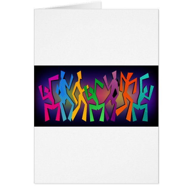 Dance Party Hälsningskort (Framsidan)