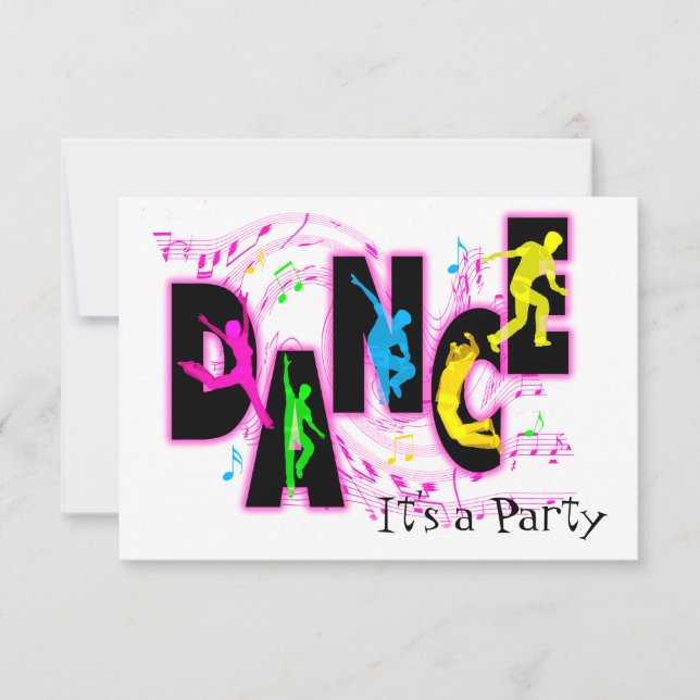 Dance Party-inbjudan Inbjudningar (Framsida)