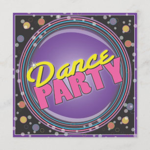 Dance Party! Neon Firande inbjudan
