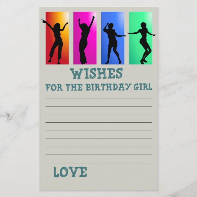 Dance party Önskemål för födelsedagsflickan (Framsida)