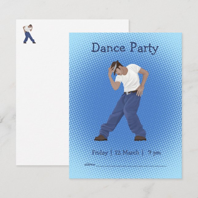 Dance Party Personlig Design Inbjudningar (Fram/baksida)