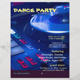 DANCE PARTY ,POSTER,FLYER REKLAMBLAD
