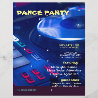 DANCE PARTY ,POSTER,FLYER REKLAMBLAD