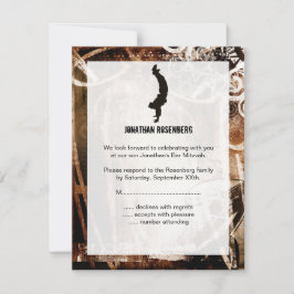 Dance Party Pub Mitzvah OSA Reply Card Kort