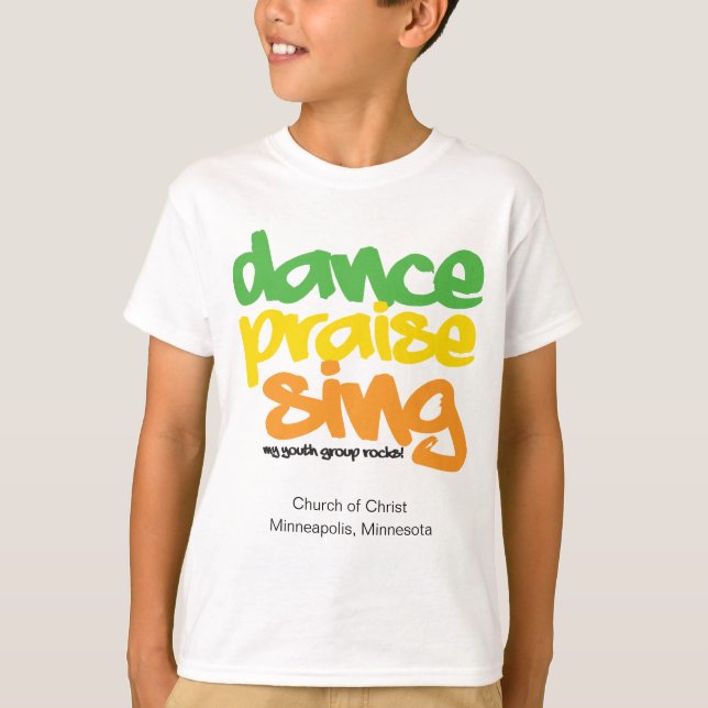 Dance Pising Sjunga Youth Group Peronsonalized Shi Tee Shirt (Framsida)