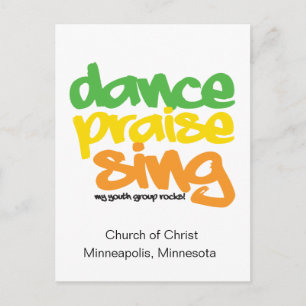 Dance Pising Sjunga Youth Group Postcards Inbjudan Vykort