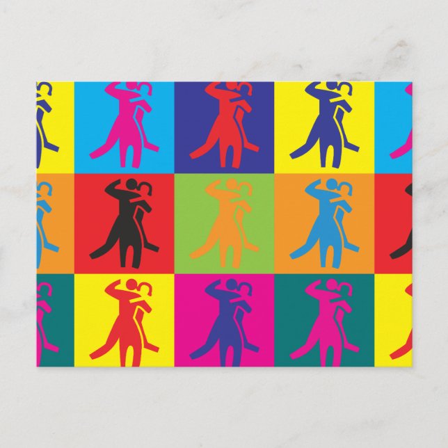 Dance Pop Art Vykort (Framsida)