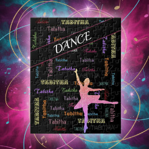Dance Puzzle med Personlig Namn över Pussel
